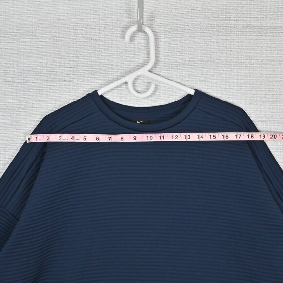 Nike Dri-Fit Just Do It Big Logo Activewear Athletic Navy Blue Sweatshirt Sz XL - Picture 12 of 16